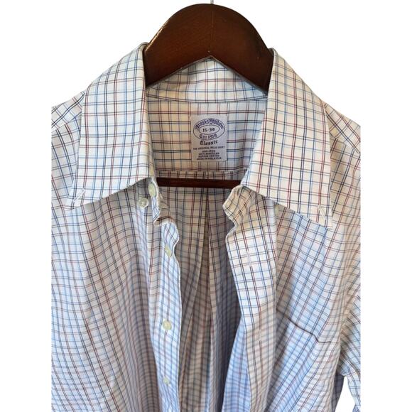 BROOKS BROTHERS Original Polo® Button-Down Oxford Shirt Size 15-34 Plaid Cotton - Picture 4 of 7